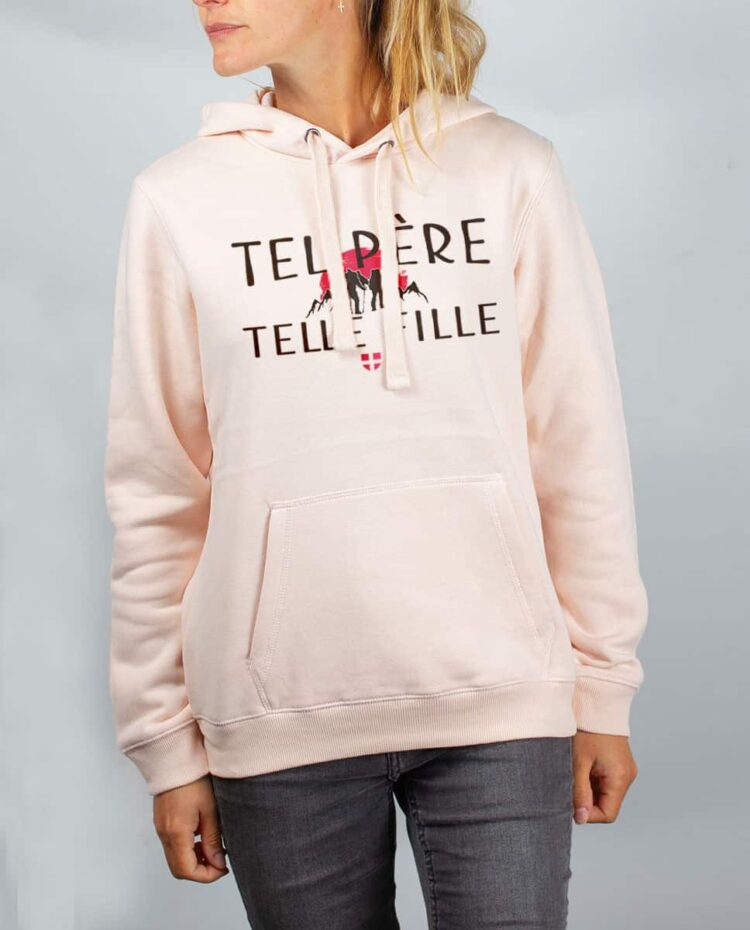 Sweat rose femme tel pere telle fille