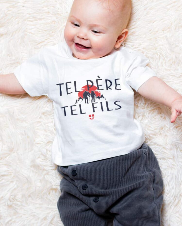 T shirt Blanc BEBE tel pere tel fils