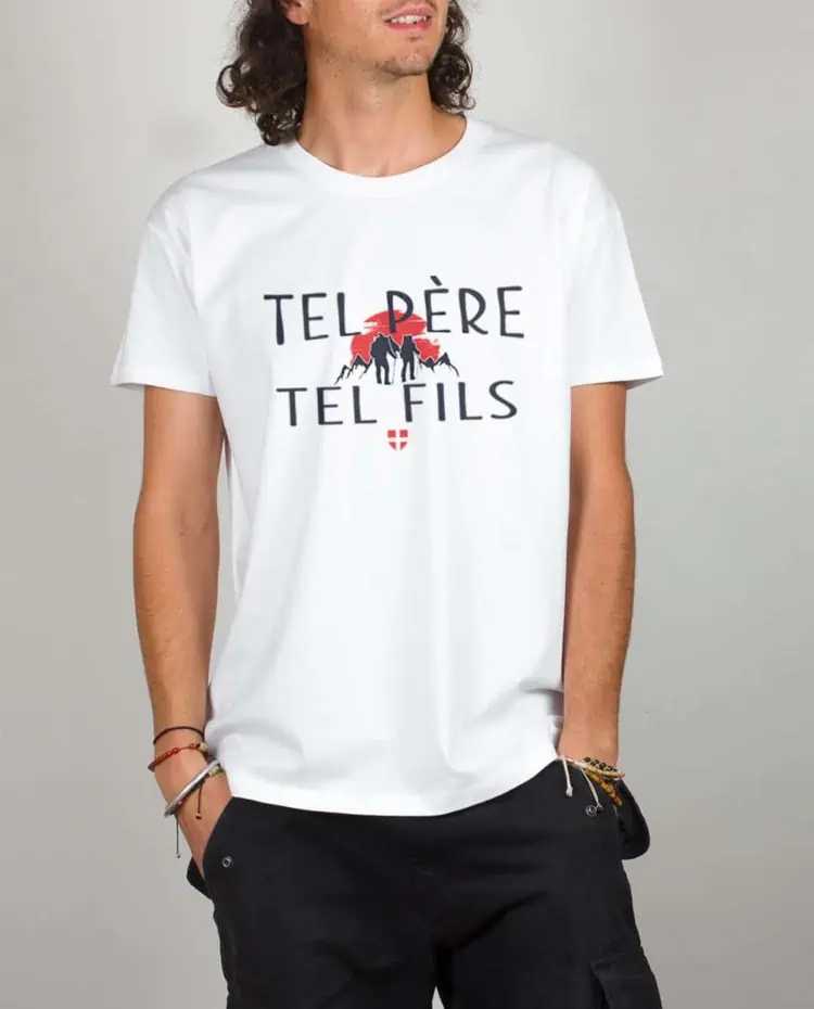T shirt blanc homme tel pere tel fils