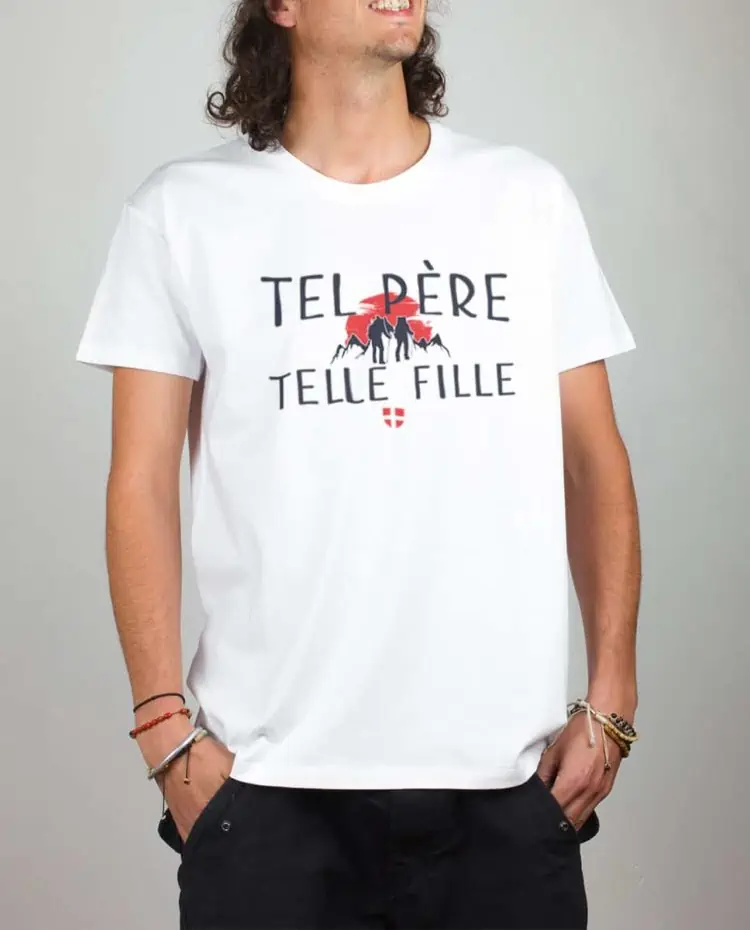T shirt blanc homme tel pere telle fille