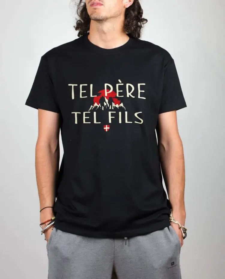 T shirt noir homme tel pere tel fils