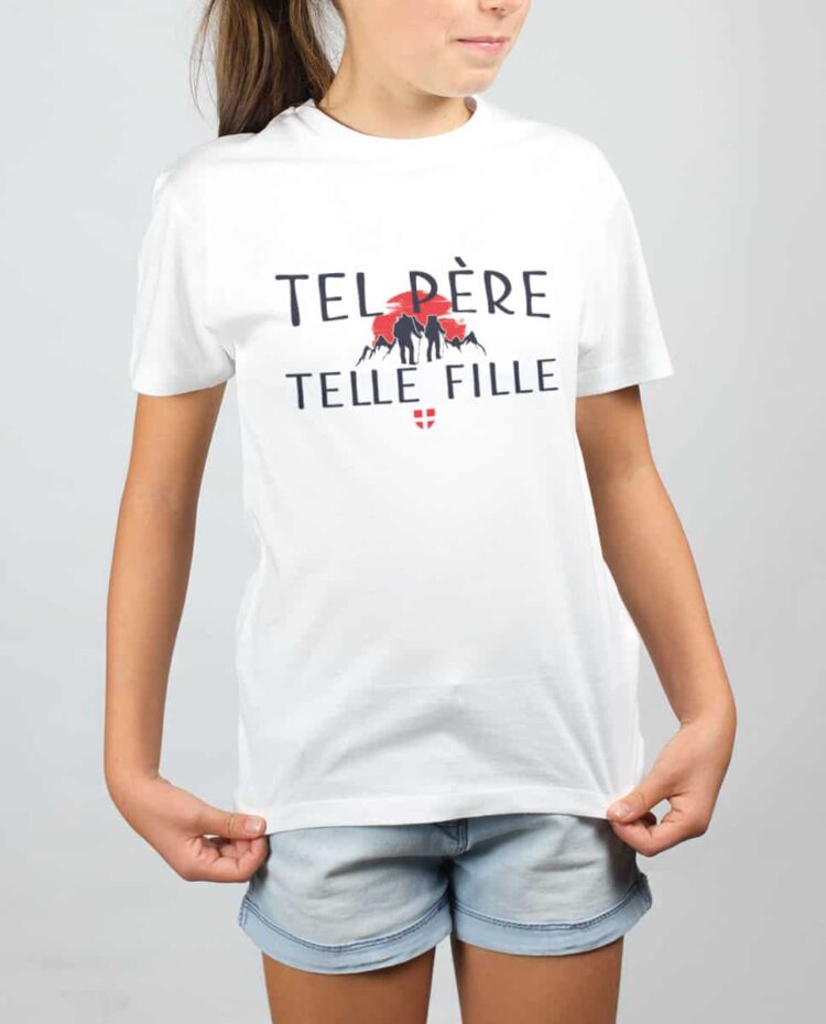 t shirt enfant blanc tel pere telle fille