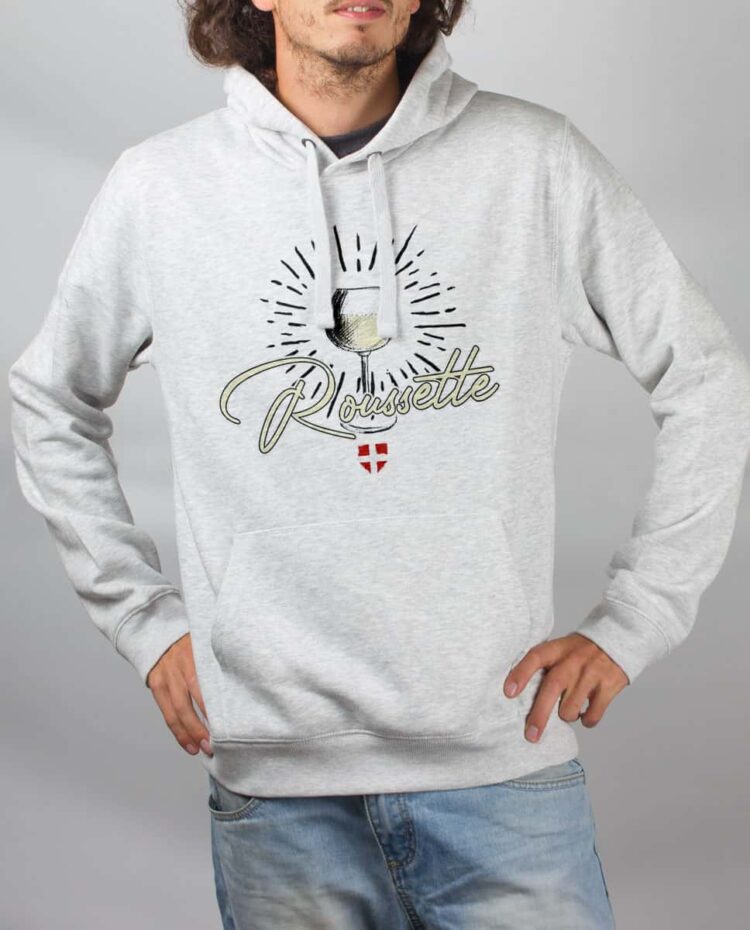 Sweat Blanc homme Vin Roussette