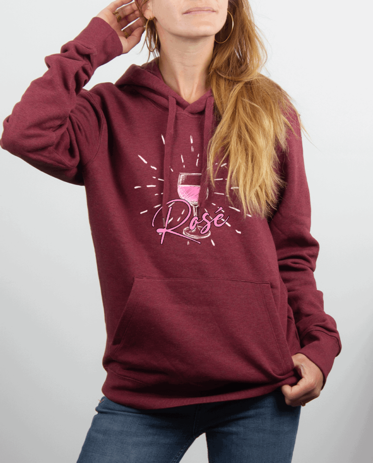 Sweat Femme rouge Bordeau ROSE