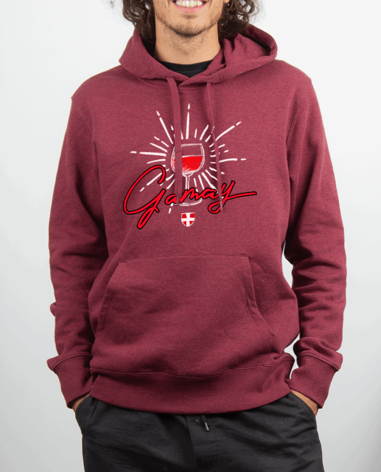 Sweat Homme Rouge bordeau GAMAY