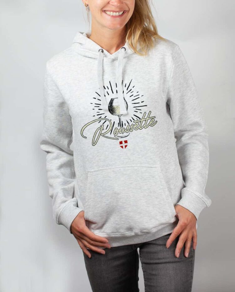 Sweat blanc femme Vin Roussette