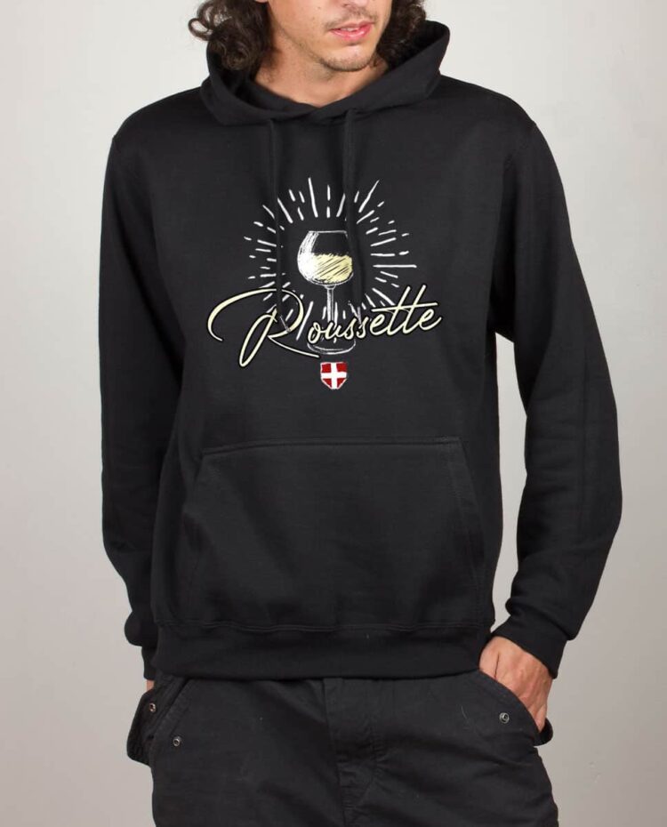 Sweat noir homme Vin Roussette