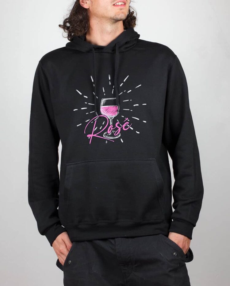 Sweat noir homme Vin rosé