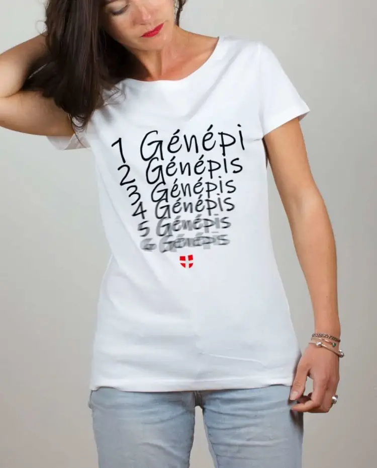 T shirt blanc femme 1 2 3 Genepi