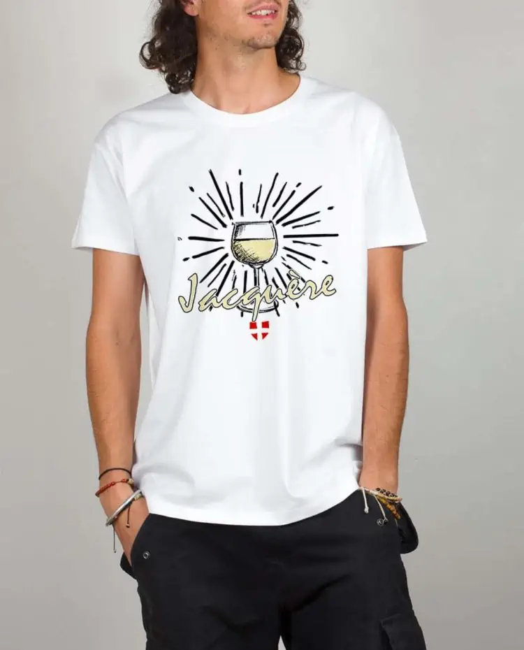 T shirt blanc homme Vin Jacquere