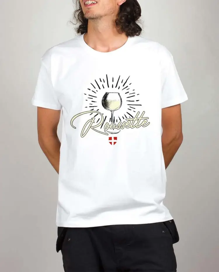 T shirt blanc homme Vin Roussette