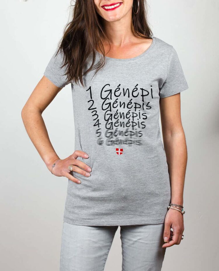 T shirt gris femme 1 2 3 Genepi