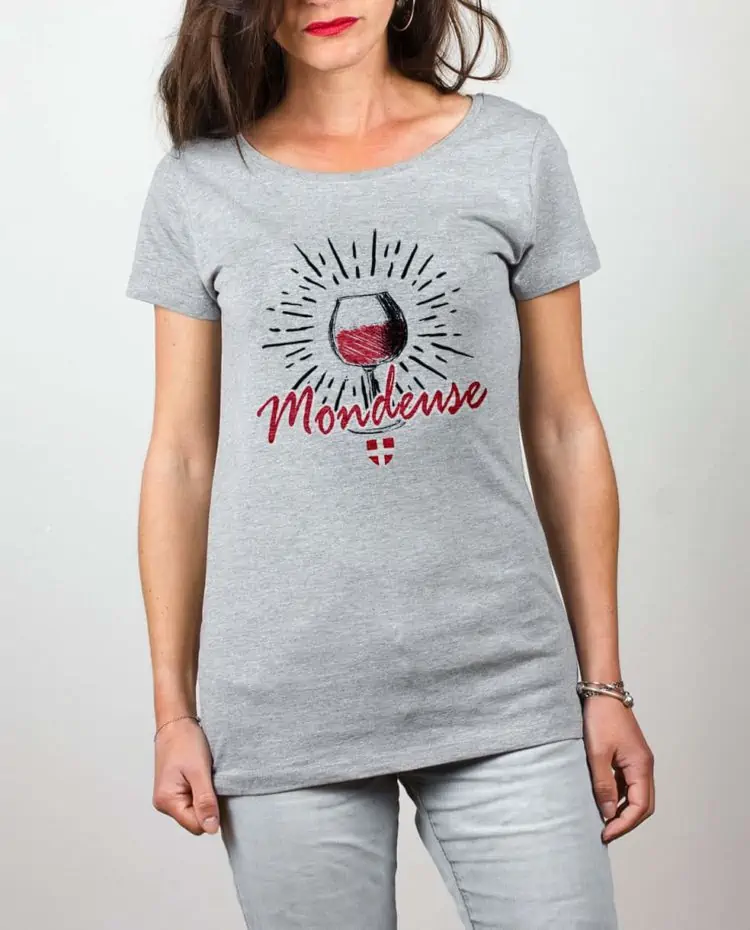 T shirt gris femme Vin Mondeuse