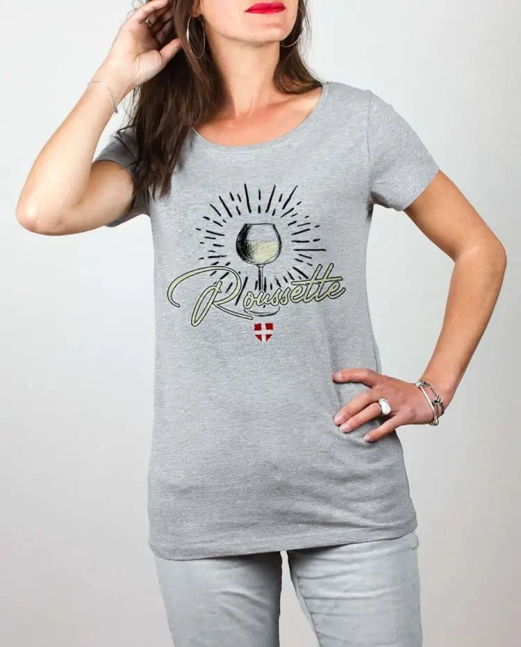 T shirt gris femme Vin Roussette