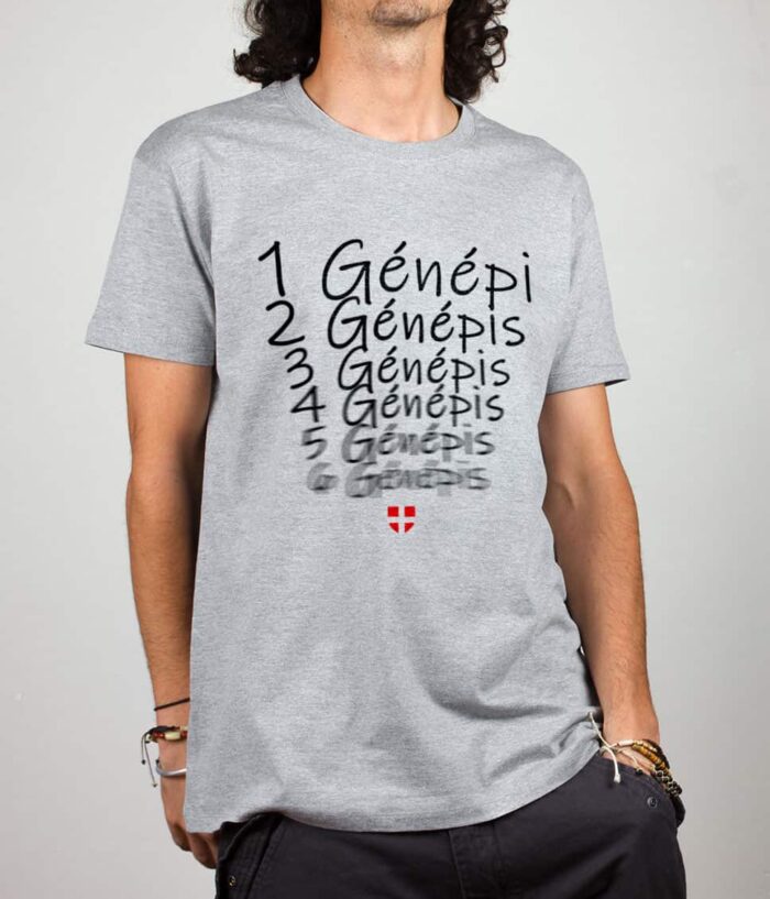 T shirt gris homme 1 2 3 Genepi