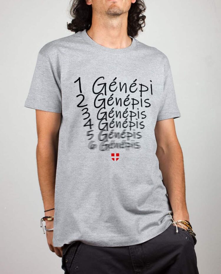 T shirt gris homme 1 2 3 Genepi