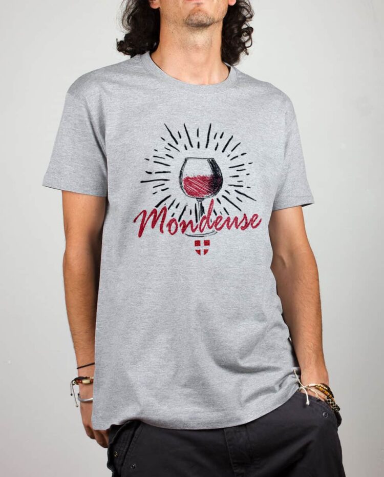 T shirt gris homme Vin Mondeuse