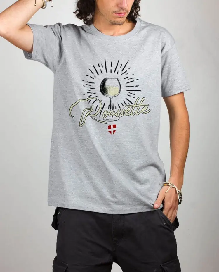 T shirt gris homme Vin Roussette