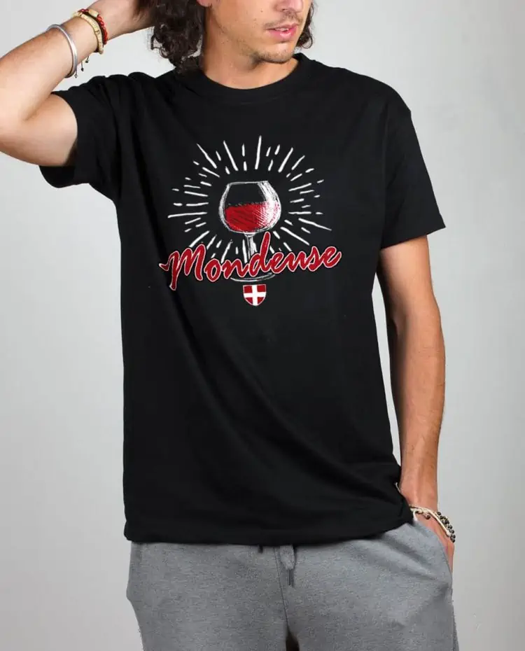 T shirt noir homme Vin Mondeuse