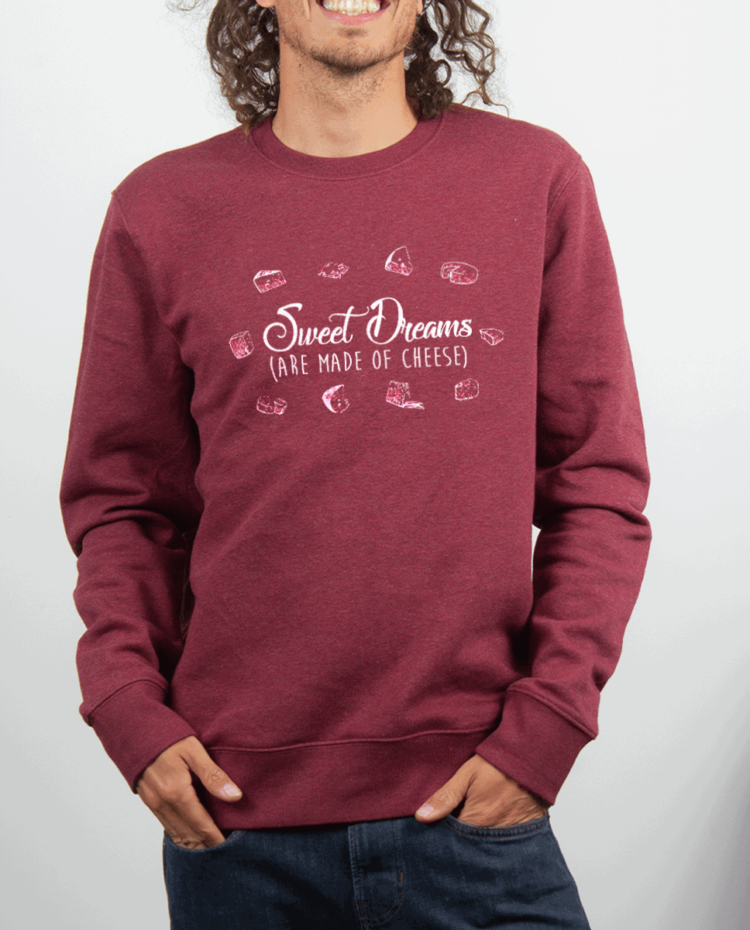 Pull Homme rouge Bordeau SWEET DREAMS ARE MADE OF CHEESE