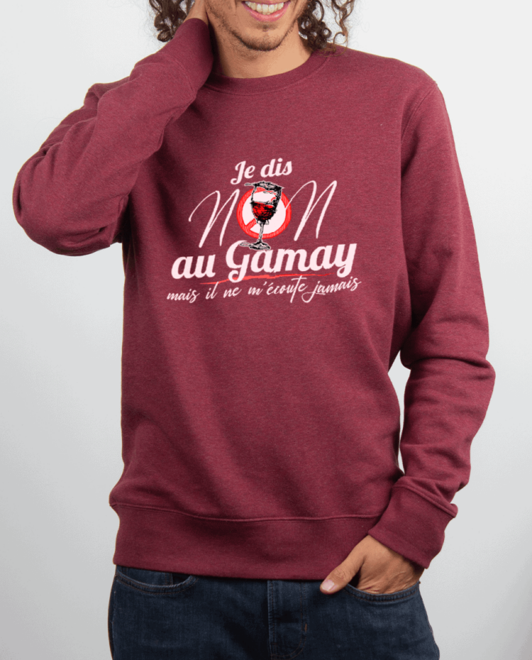 Pull homme Bordeau JE DIS NON AU GAMAY