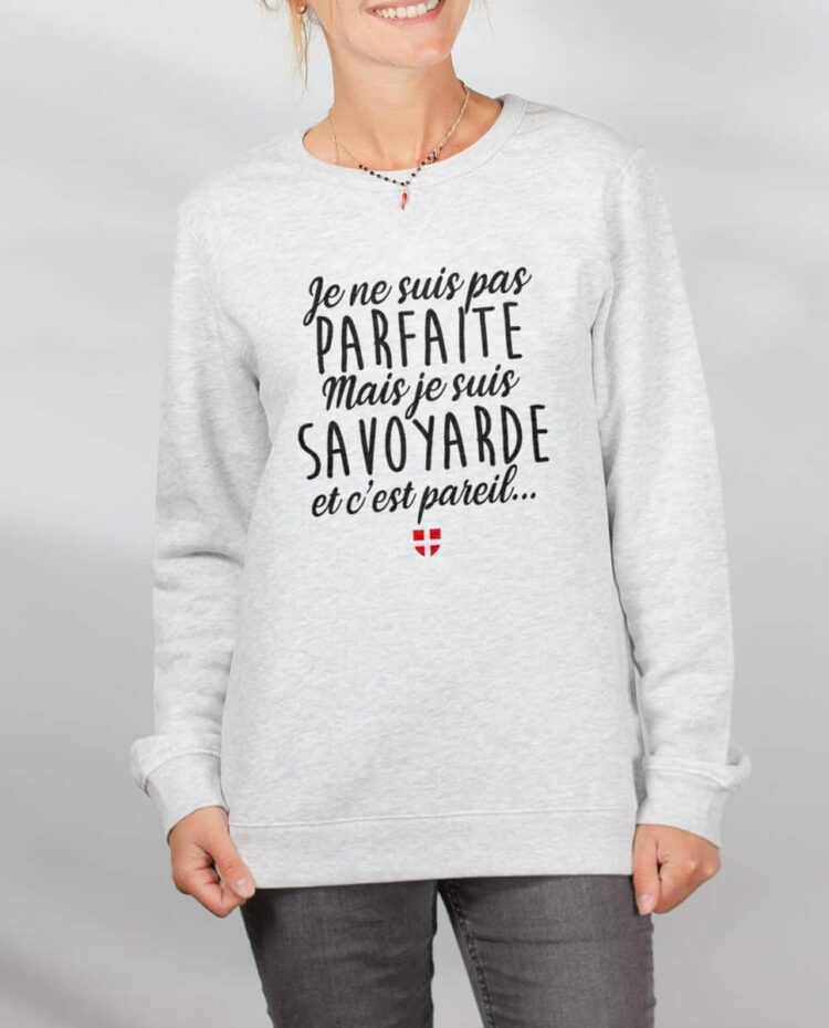 Pull sweat femme blanc Parfaite Savoyarde