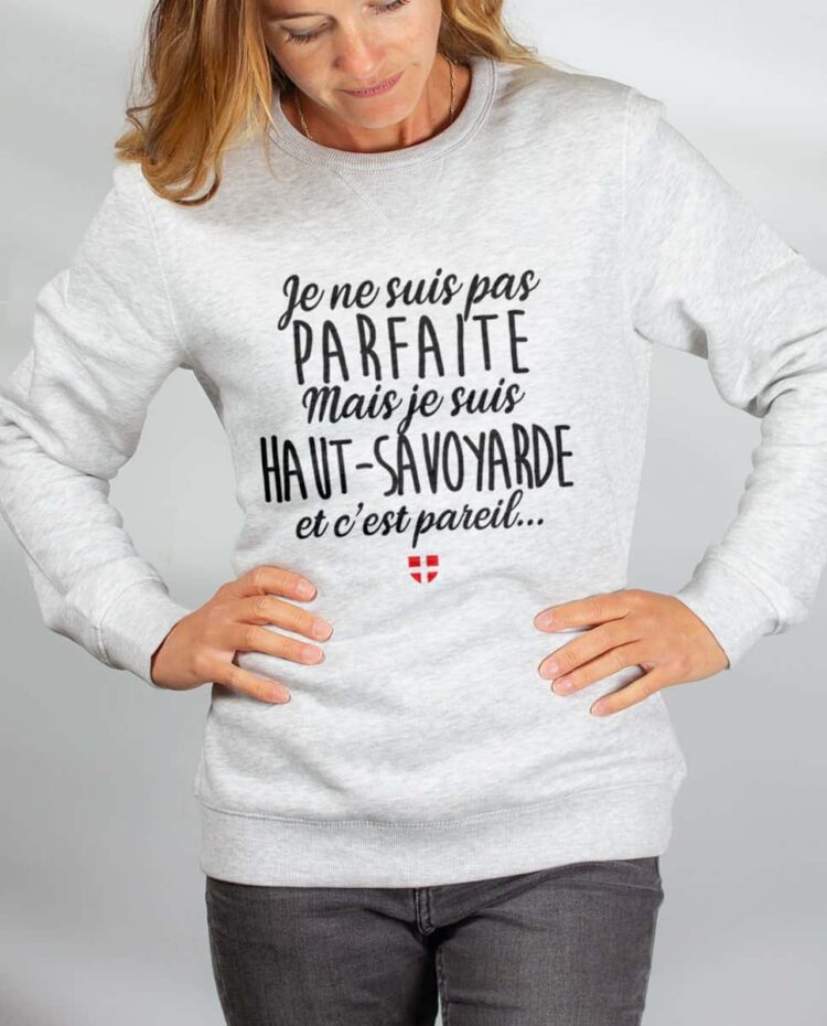 Pull sweat femme blanc Parfaite haut savoyarde