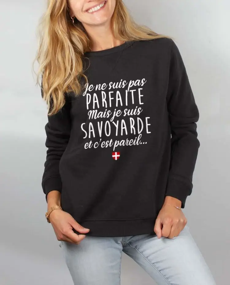 Pull sweat femme noir Parfaite Savoyarde