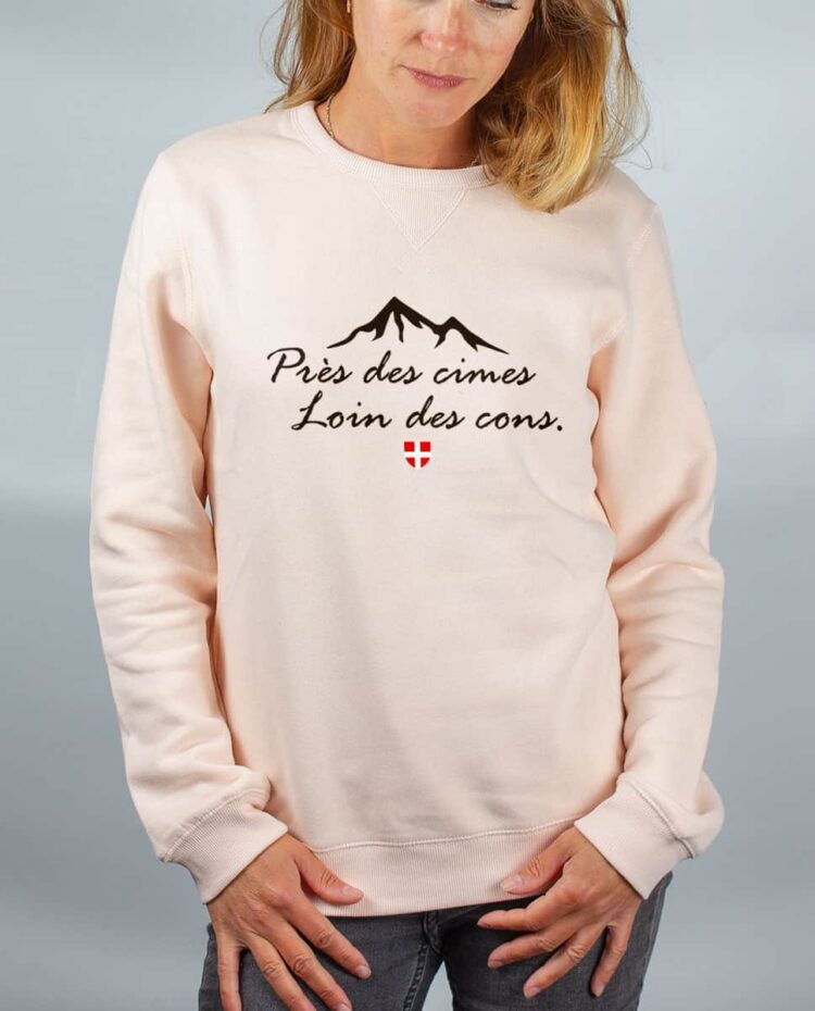 Pull sweat femme rose Pres des Cimes