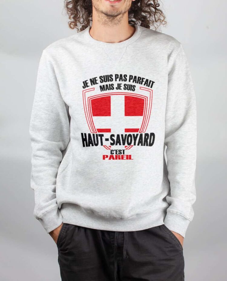 Pull sweat homme blanc Parfait Haut Savoyard