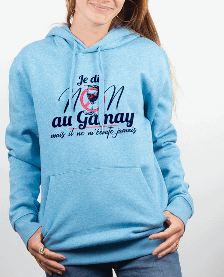 Sweat Femme Bleu Ciel JE DIS NON AU GAMAY