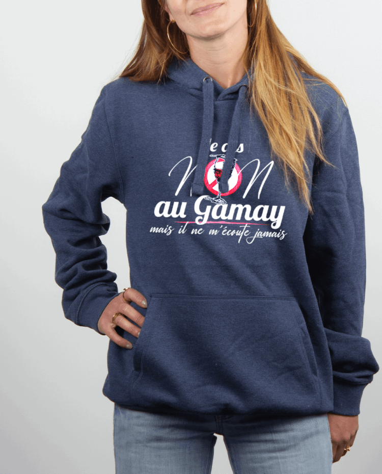 Sweat Femme Bleu Jean JE DIS NON AU GAMAY