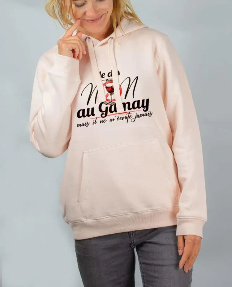 Sweat rose femme je dis non au gamay