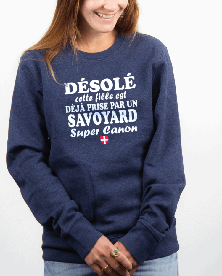 Pull Femme Bleu jean FEMME DEJA PRIS PAR UN SAVOYARD