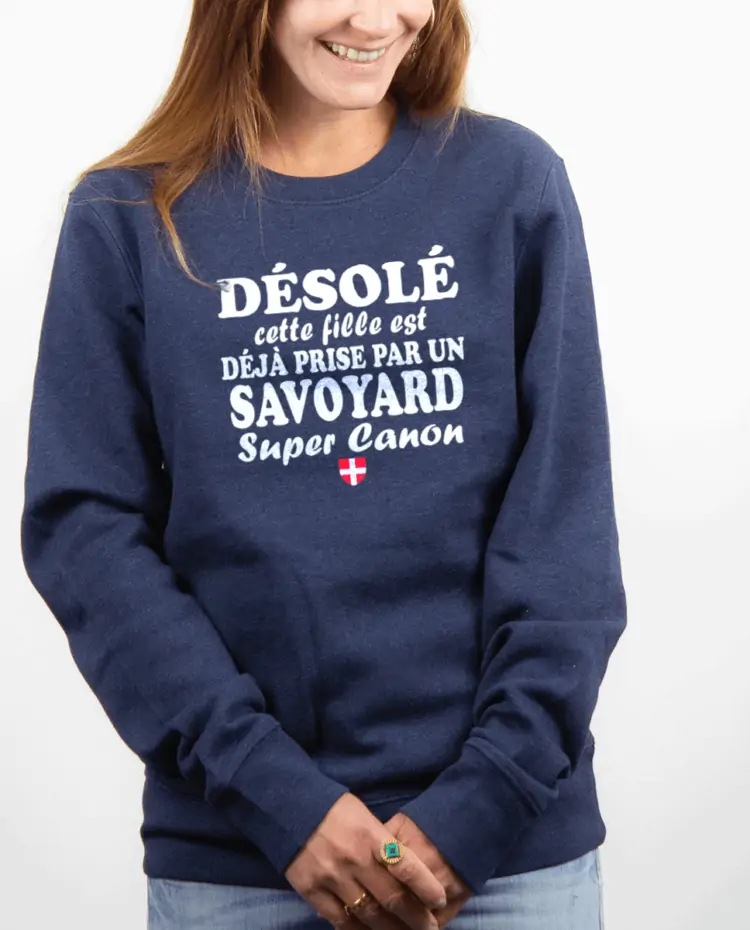 Pull Femme Bleu jean FEMME DEJA PRIS PAR UN SAVOYARD