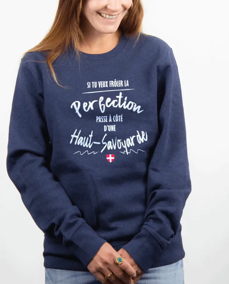 Pull Femme Bleu jean FROLE LA PERFECTION PASSE A COTE DUNE HAUT SAVOYARDE