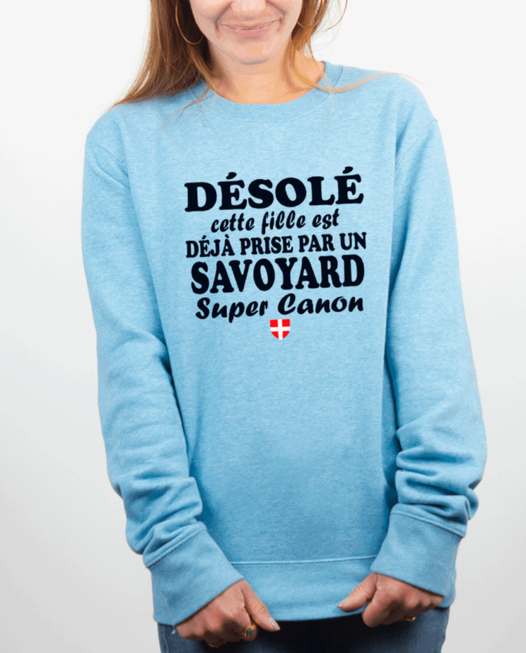 Pull Femme bleu ciel FEMME DEJA PRIS PAR UN SAVOYARD