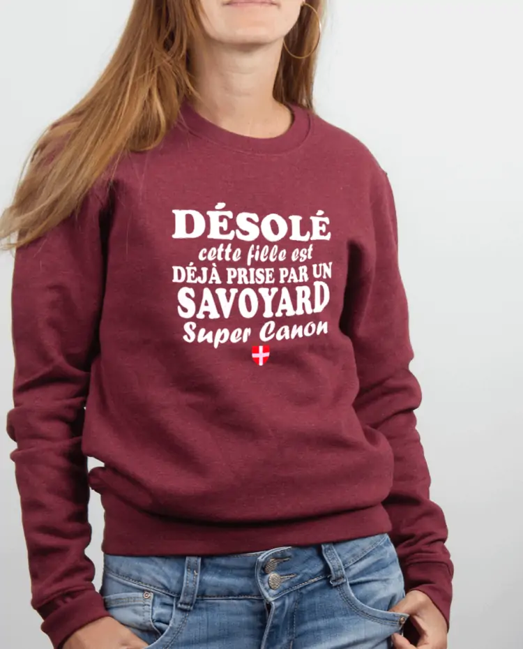 Pull femme Bordeau FEMME DEJA PRIS PAR UN SAVOYARD