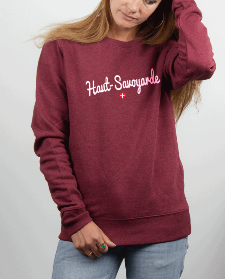 Pull femme rouge Bordeau Haut savoyarde