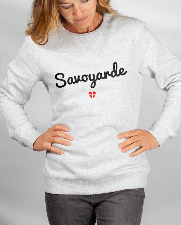 Pull sweat femme blanc Savoyarde