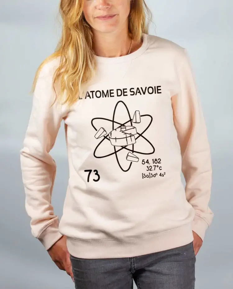 Pull sweat femme rose Atome de savoie 73 1