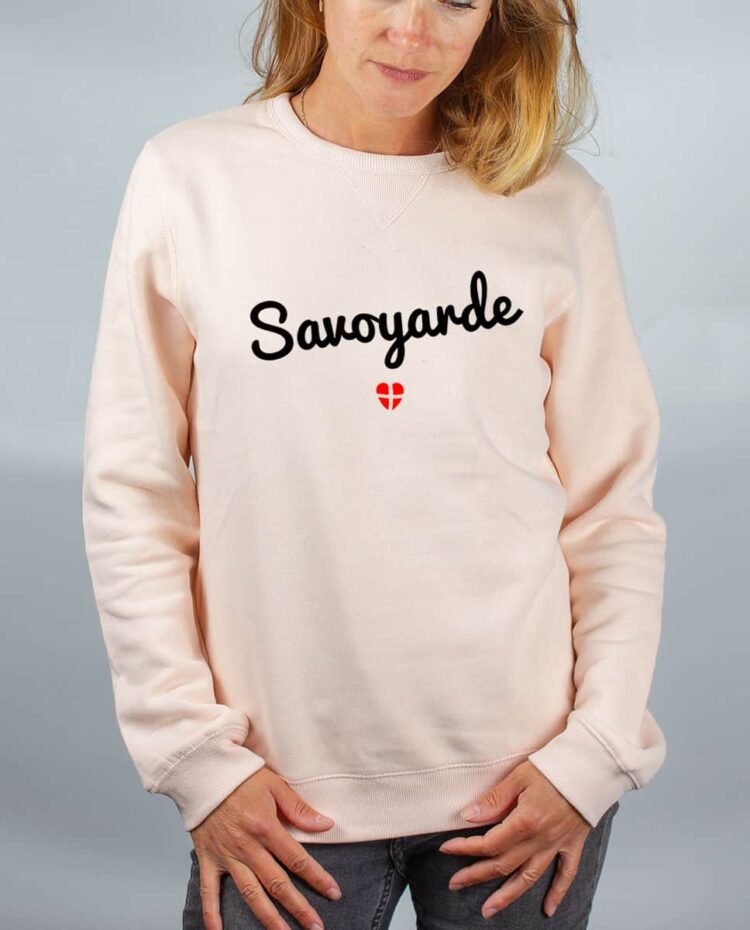 Pull sweat femme rose Savoyarde