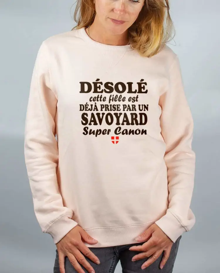 Pull sweat femme rose fille deja prise par savoyard