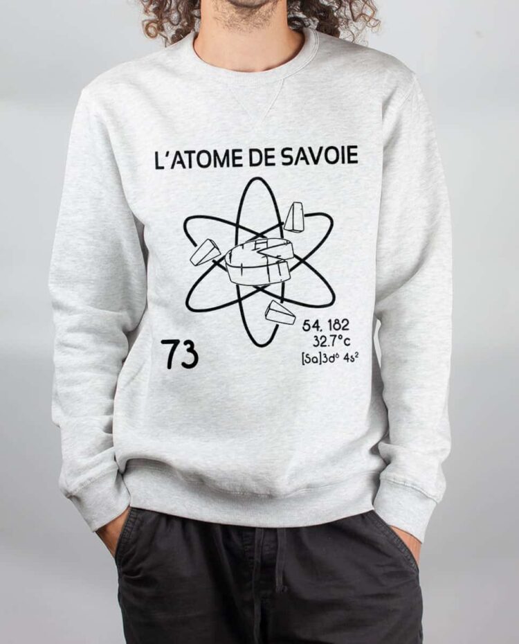 Pull sweat homme blanc Atome de savoie 73