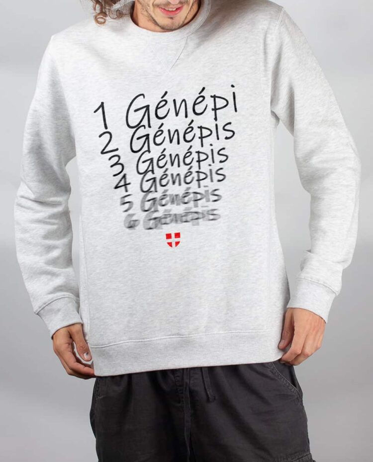 Pull sweat homme blanc Genepi