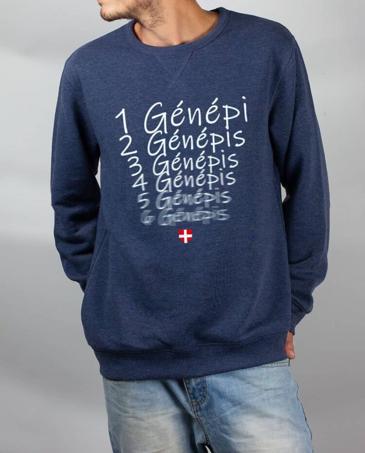 Pull sweat homme bleu Genepi