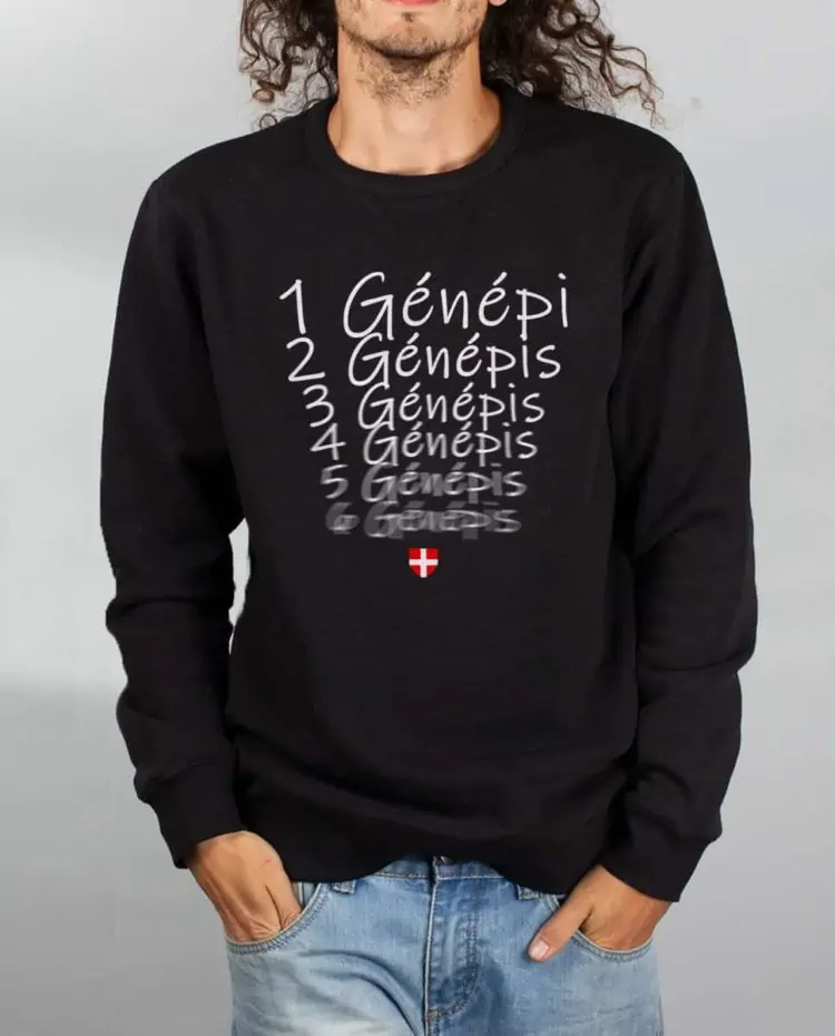 Pull sweat homme noir Genepi