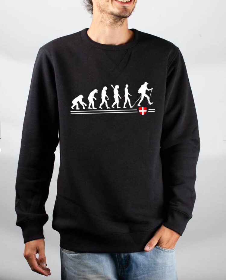 Pull sweat homme noir evolution randonnee