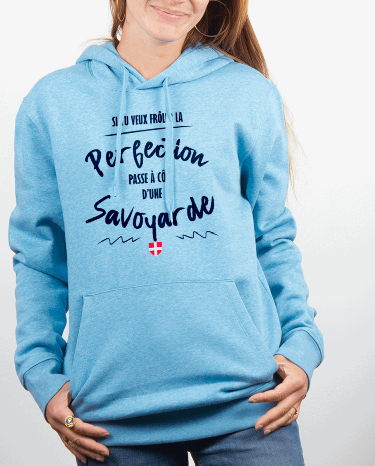 Sweat Femme Bleu Ciel FROLE LA PERFECTION PASSE A COTE DUNE SAVOYARDE