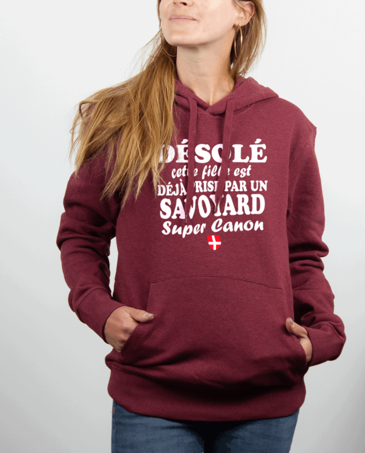 Sweat Femme Bordeau FEMME DEJA PRIS PAR UN SAVOYARD